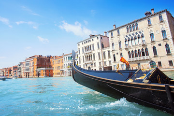 Fototapeta na wymiar Gondola on the Grand Canal, Venice, Italy