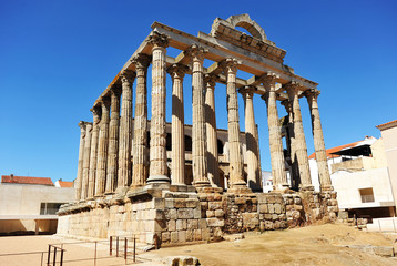 Obraz premium Templo de Diana, Mérida, Extremadura, España