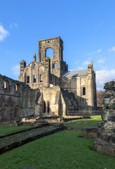 Fototapeta na wymiar The ruins of Kirkstall Abbey