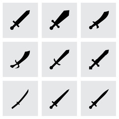 Vector sword icon set