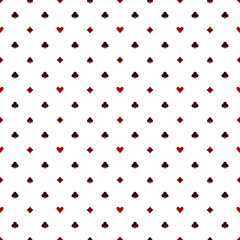 Seamless poker pattern with card suits