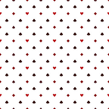 Seamless Poker Pattern With Card Suits