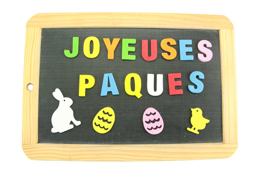 ardoise joyeuses p&acirc;ques