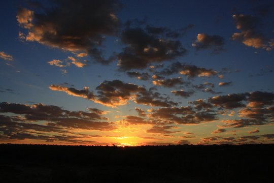 sunset at Mungo National Park, New South Wales, Australia