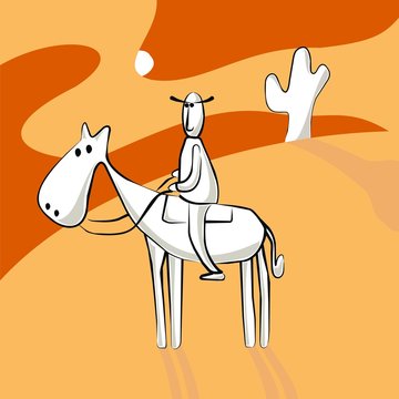 desert horse rider