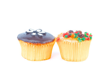 chocolate and fruit cupcake