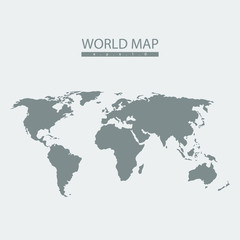 Vector world map atlas.