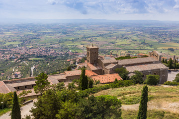 Fototapeta na wymiar medieval town Cortona in Tuscany, Italy