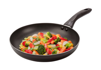 Stir Fry Vegetables in a Pan