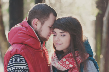 Happy young couple in love
