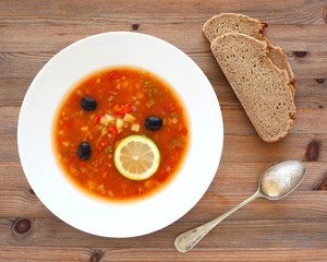 Russian Solyanka soup