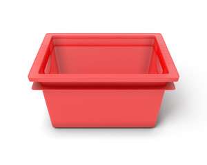 Red plastic box