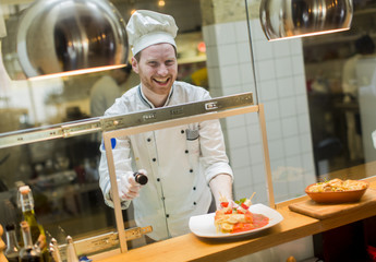 Chef in the restaurant