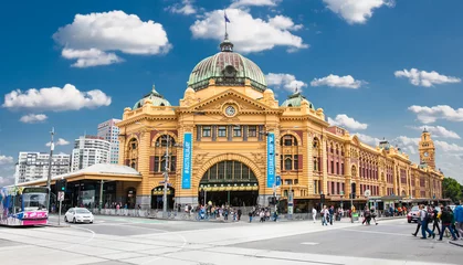 Foto op Plexiglas Flinders street Station in Melbourne. Australia. © Aleksandar Todorovic