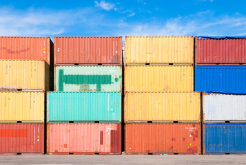 Fototapeta premium Colored containers