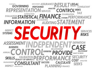 SECURITY word cloud, business concept