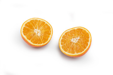 Orange Portion with Clipping Path - Stock Image