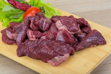 Raw venison