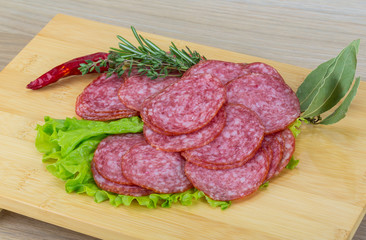 Sliced salami