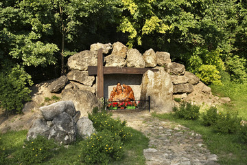 Sculpture of Jesus Christ in Janow Lubelski. Poland