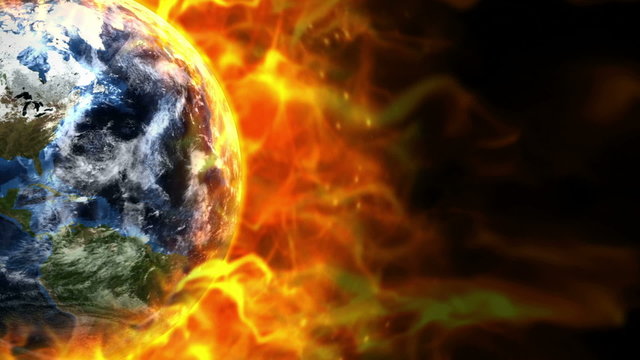 Earth and Flames Background