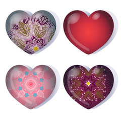 set of gradient heart vector for valentine's day
