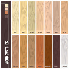 Wood swatches