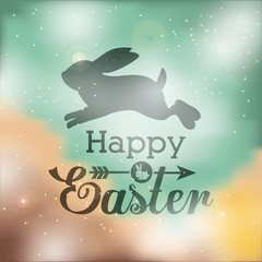 Happy easter card design, vector illustration.