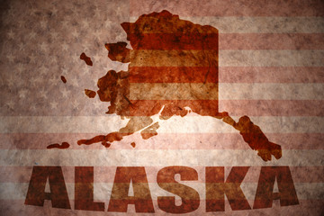 Vintage alaska map