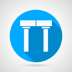 Flat round vector icon for arch