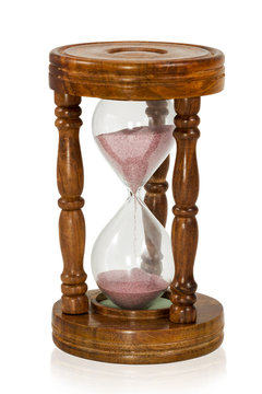 Wooden hourglass