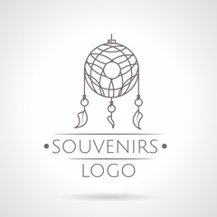 Abstract vector illustration of dreams catcher icon with text