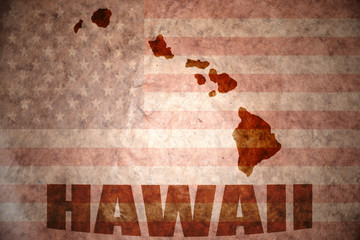 Vintage hawaii map