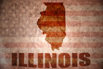 Vintage illinois map