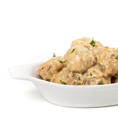 Classic Swedish meatballs. Selective focus.