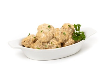 Classic Swedish meatballs. Selective focus.
