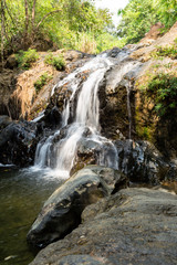 Small waterfall with natural light.
