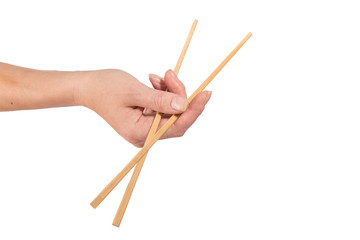 hand with chopsticks