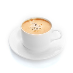 Cup of coffee isolated on white