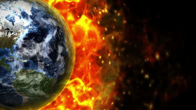 Earth and Flames Background