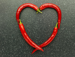 heart red chili pepper