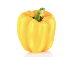 yellow bell pepper isolated on white