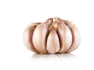 garlic bulb isolated on white