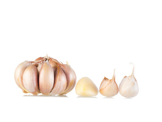 garlic bulb isolated on white