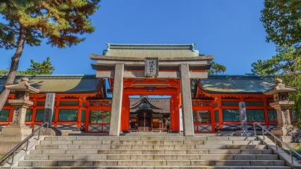 Naklejka premium Sumiyoshi Grand Shrine is Osaka