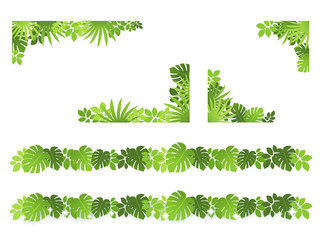 植物　枠　装飾