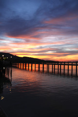 Fototapeta na wymiar Sunset at the sea vertical