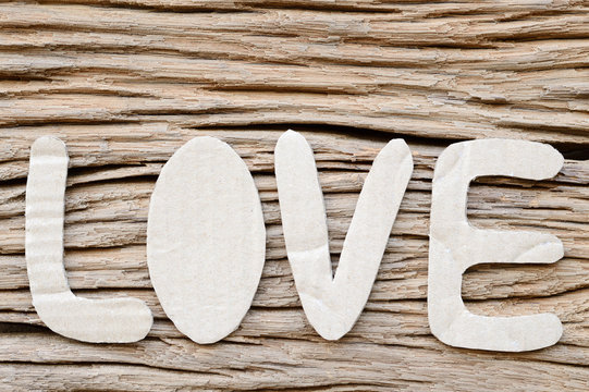 love on wood valentine's background