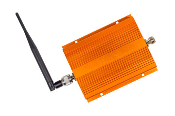 Amplifying signal repeater for GSM cellular phone