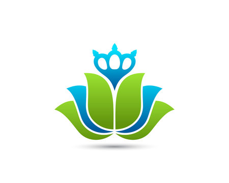 King Flower Logo Image